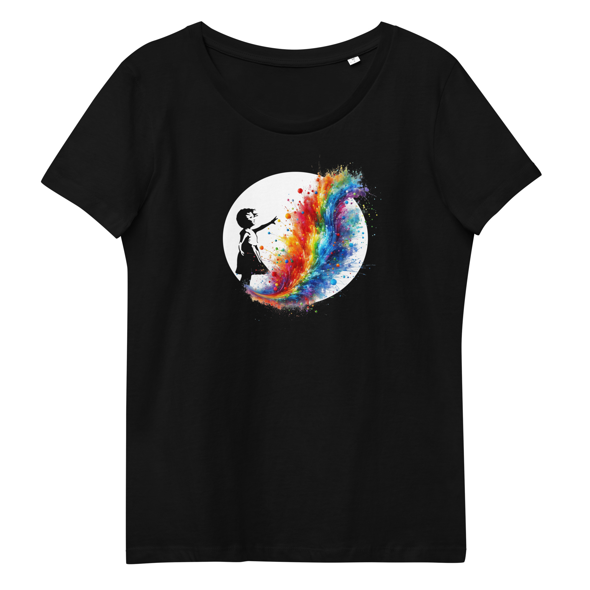 Banksy Inspired “Girl in the Wind” Splatter Paint Shirt