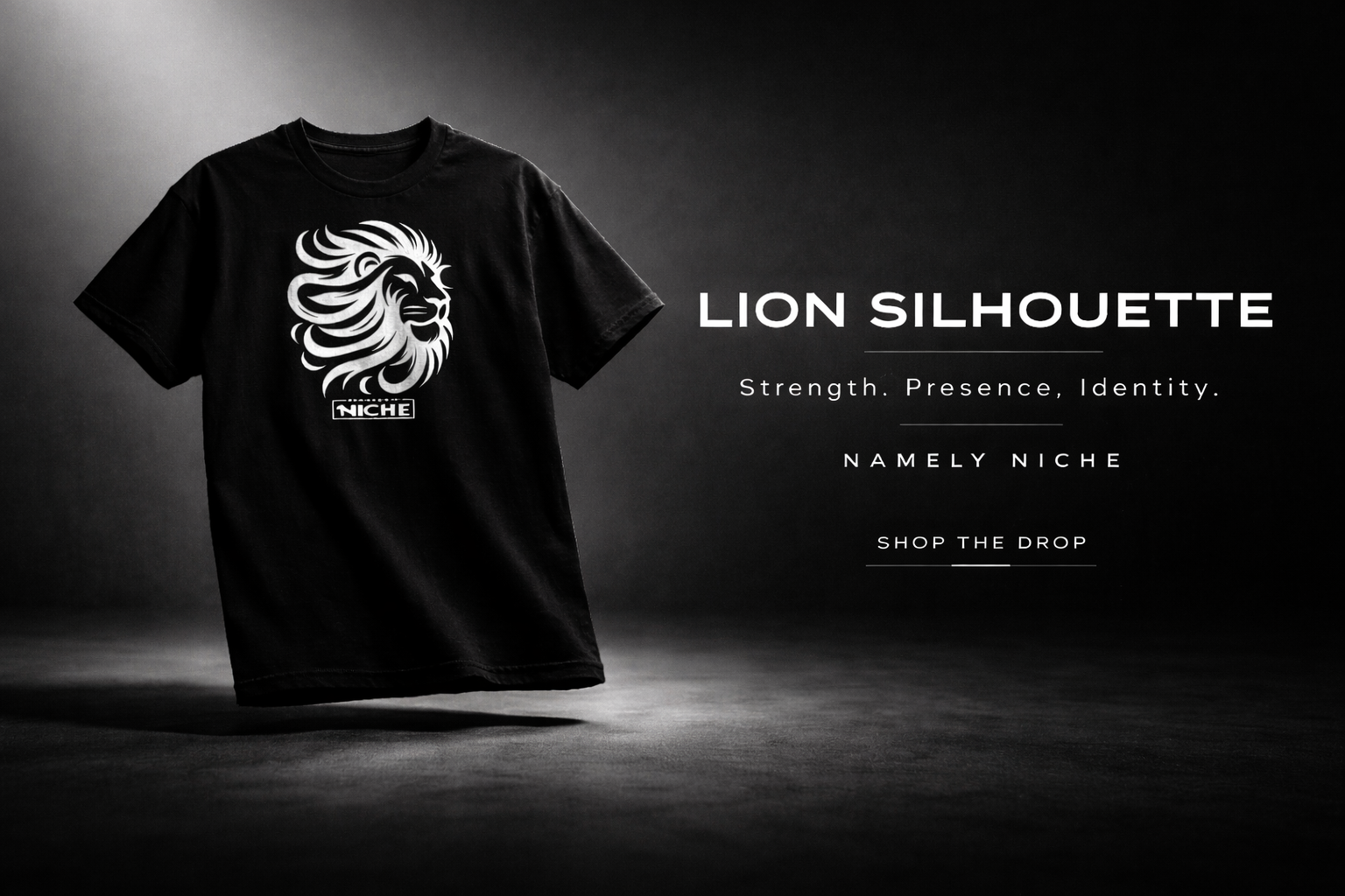 Namely Niche Lion Shirt Banner hero