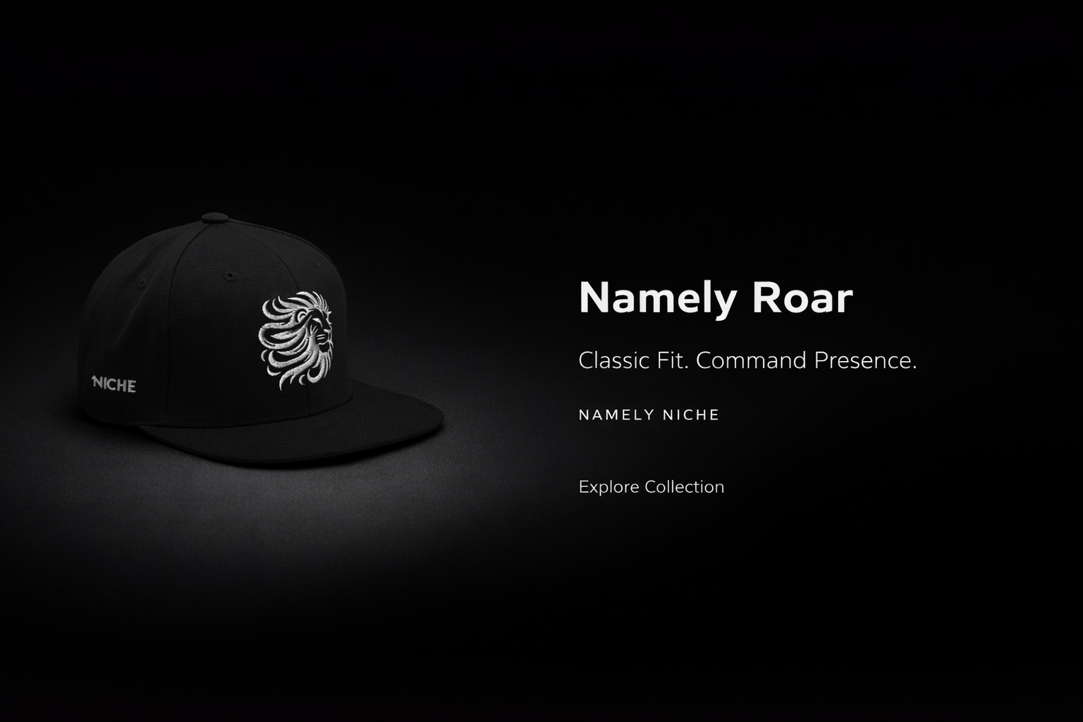 Namely Niche Lion Hat Banner Hero